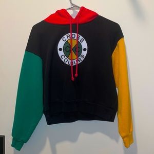 Cross colours cropped hoodie.